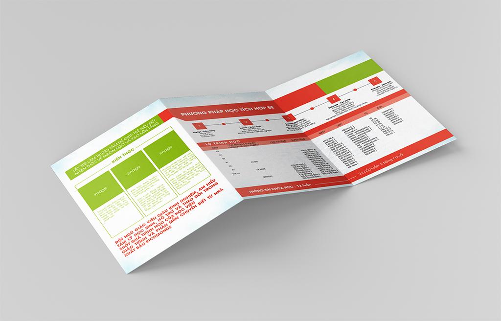 thiết kế brochure trung tâm anh ngữ