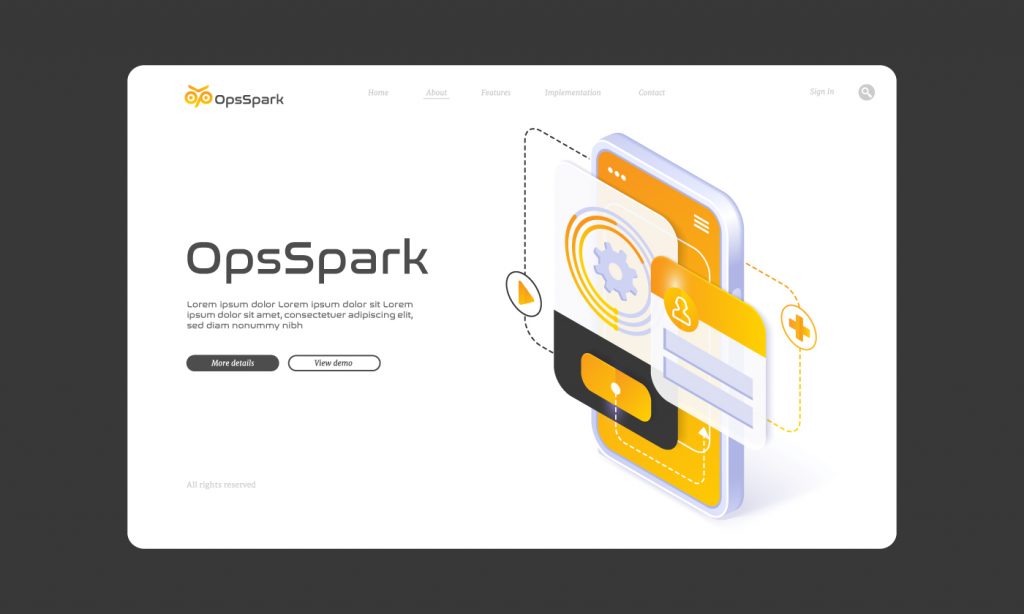 Thiết kế banner website Ops Spark