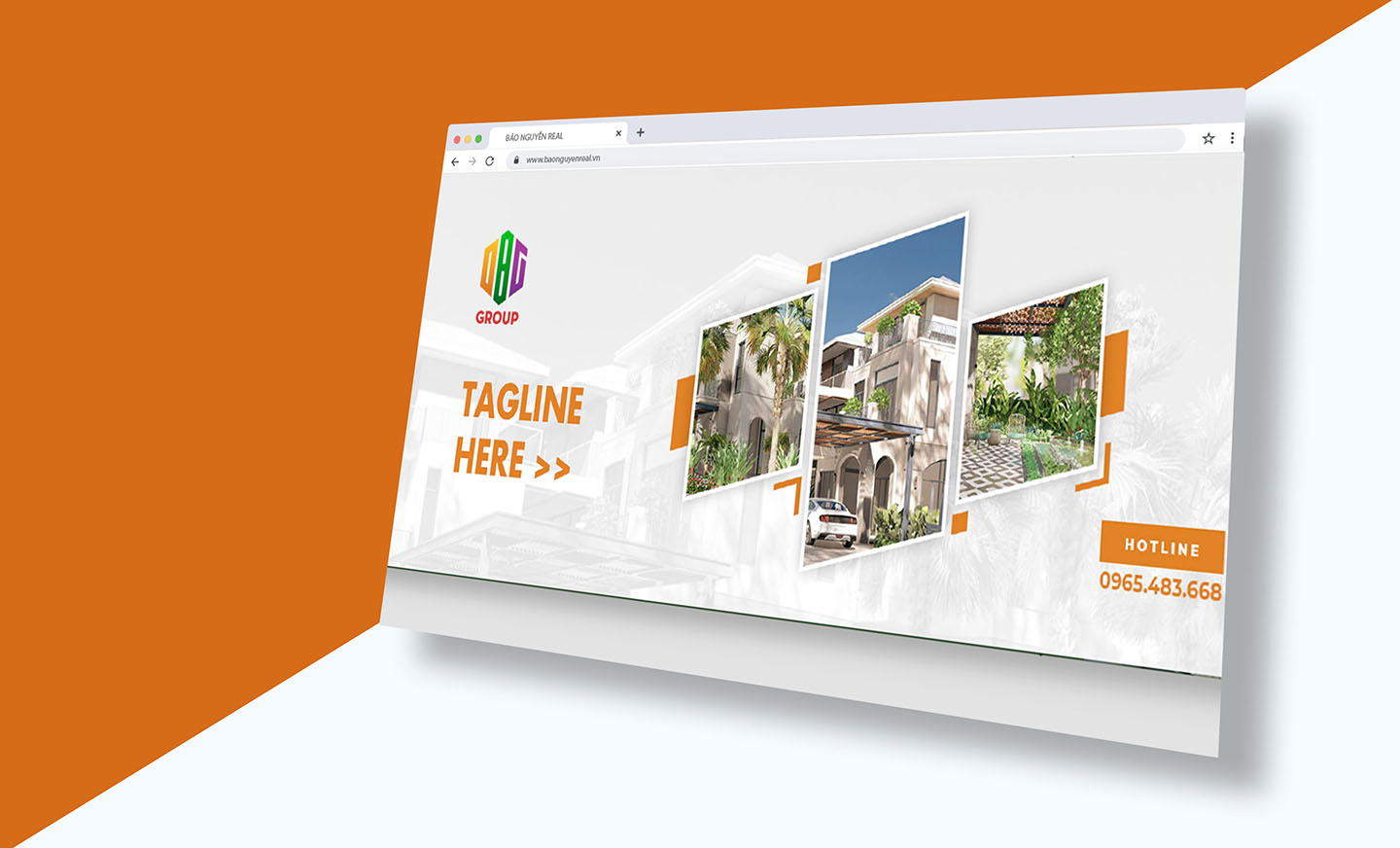 Thiết kế banner website BĐS DBG