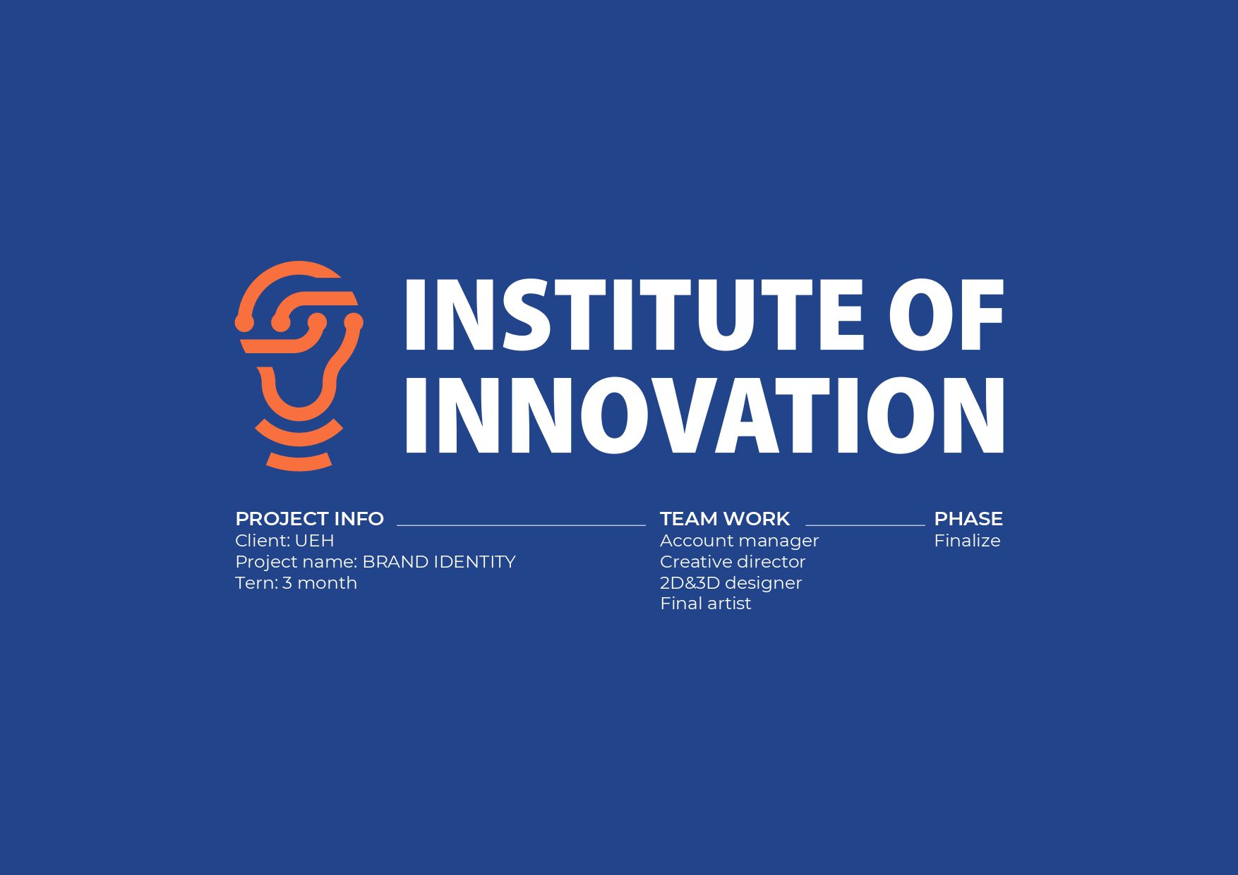 Dự án thiết kế bộ nhận diện Viện sáng tạo UII - trường đại học Kinh Tế TPHCM.