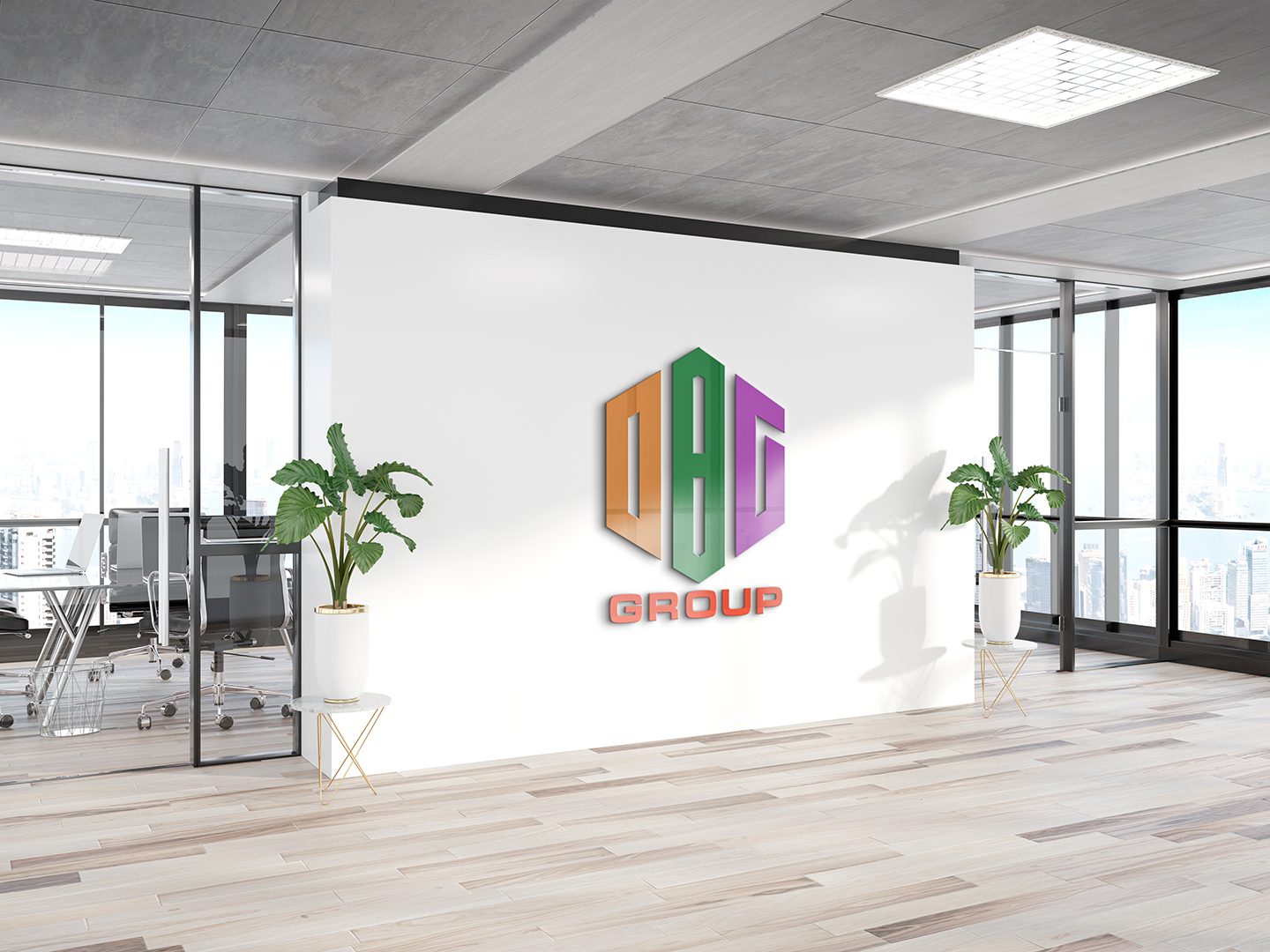 Bản chính logo bất động sản DBG group.